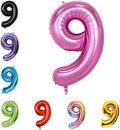 40 Inch Large Foil Helium Number Balloon Birthday Wedding Party 0-9 (Pink, 9)