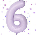 40 Inch Purple Number Balloons Light Purple 6 Balloon Matte Purple Birthday Balloons 0-9 Birthday Wedding Party digital Decorations (Number 6)