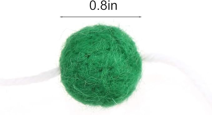 36PC 9.8 Feet Felt Wool Balls Garland 4/5 Inch Hanging String Kit for Spring Christmas Tree Garland Holiday Birthday Wedding Baby Shower Party Wall Decorations