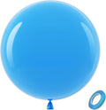 Bezente Blue Giant Balloons 36 Inch - 8 Pack Jumbo Blue Balloons Large Round Light Blue Latex Balloons for Birthday Wedding Bridal Shower Gender Reveal Party Decorations
