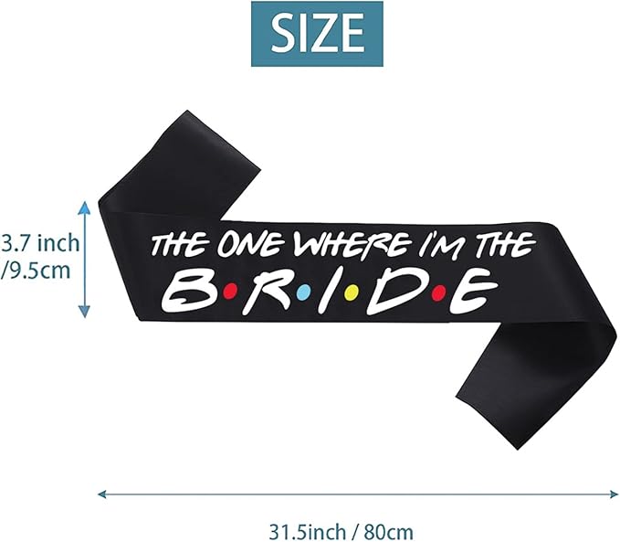 Bride to Be Sash, 'The one Where I'm The Bride ' Sash for Hens Party Wedding Decorations Party Favors Accessories Future Wifev1