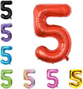 40 Inch Large Foil Helium Number Balloon Birthday Wedding Party 0-9 (Red, 5)