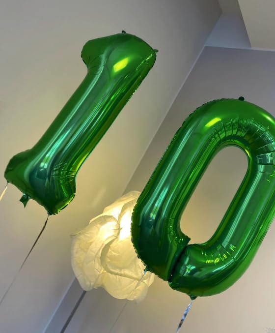 Green Number 1 Balloon for First Birthday 40 Inch, 1st One Number Balloons Birthday Decorations for Girl Boy Toddler Baby
