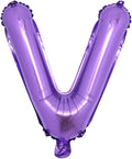 16 inch Purple Alphabet Letter and Number Balloons Set Package, Aluminum Hanging Foil Film Banner Mylar Balloon for Birthday Party Decoration Custom Word (A-Z, 0-9) (16 Inch Purple V)