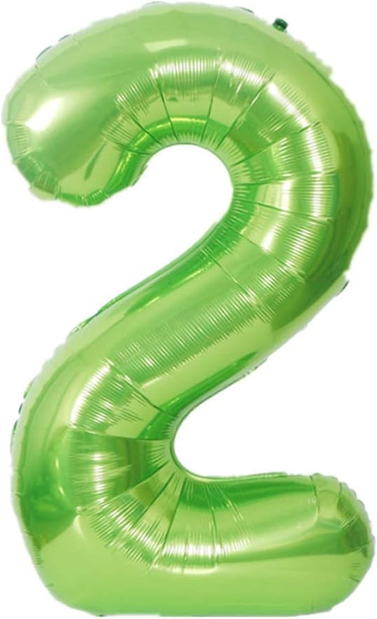 40 Inch Large Foil Helium Number Balloon Birthday Wedding Party 0-9 (Green, 2)