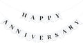 Happy Anniversary Banner,Valentines Day Wedding,Love Party and Background Indoor Outdoor Decorations