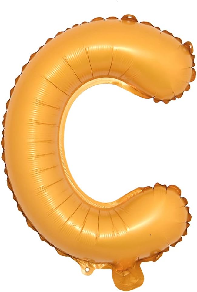 16" inch Single Orange Alphabet Letter Number Balloons Aluminum Hanging Foil Film Balloon Wedding Birthday Party Decoration Banner Air Mylar Balloons (16 Inch Orange C)