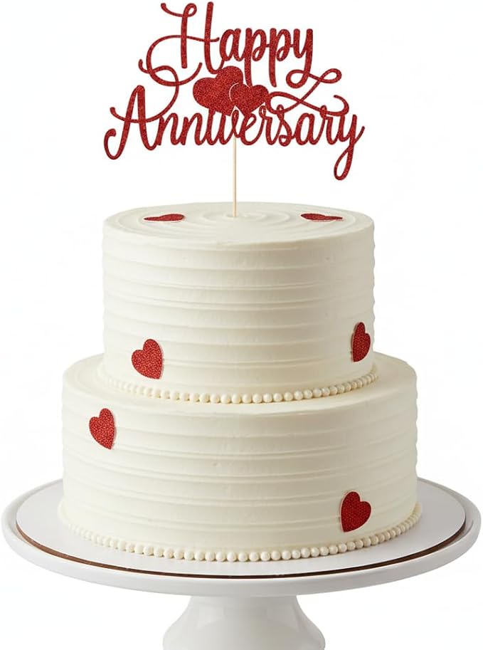 Happy Anniversary Cake Topper - Company Anniversary,Wedding Wedding Anniversary,Birthday Party Selected Decoration Supplies