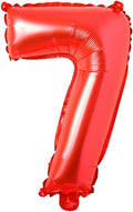 40 inch Red big size Number Letter alphabet Foil Helium Float Balloons Birthday Wedding Party Celebration decoration Air ball (40 INCH Red 7)
