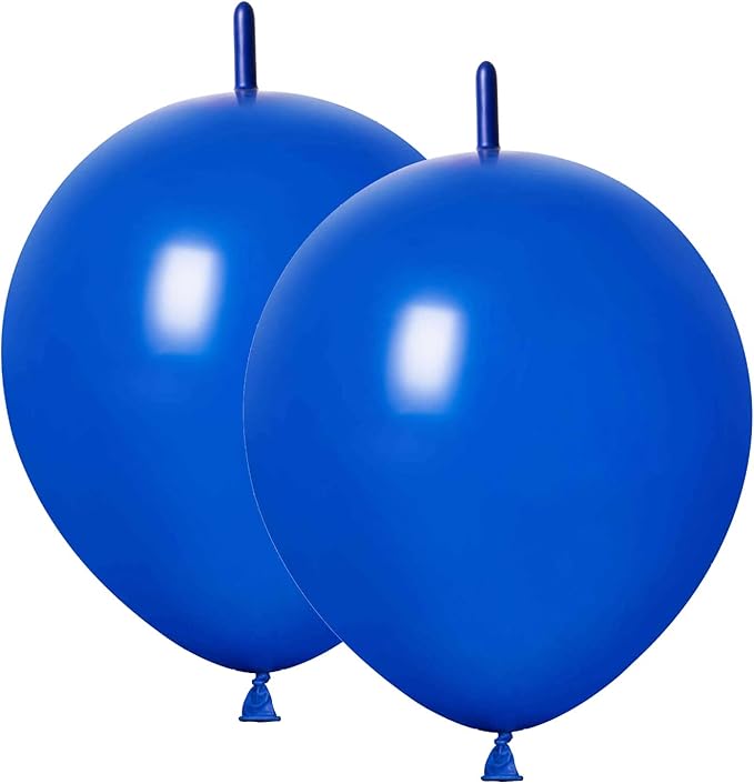 Link Balloons Blue 12 Inch Latex Quick Linkale Balloon 160 Pcs for Birthday, Halloween, Christmas, Party Festival Decorations