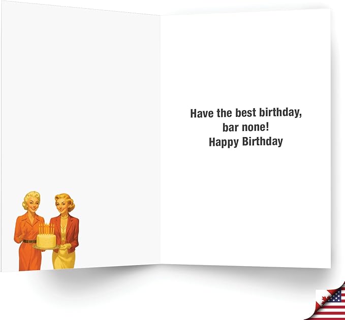 NobleWorks Funny Birthday Paper Card with 5 x 7 Inch Envelope (1 Card) Bday Salad Bar C11061BDG