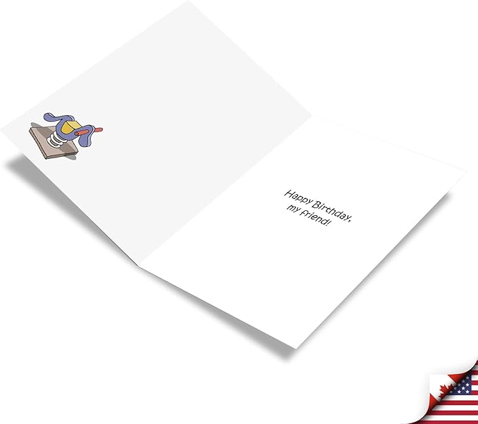 NobleWorks - 1 Hilarious Greeting Card for Birthday - Funny Birthday Cartoon, Comic Notecard - Sandbox Request C2453BDG