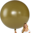 KALOR Khaki Giant Balloons 36 Inch Large Latex Balloons, 4 Pack Jumbo Round Helium Balloon for Birthday Bridal Shower Wedding Baby Shower Party Decorations