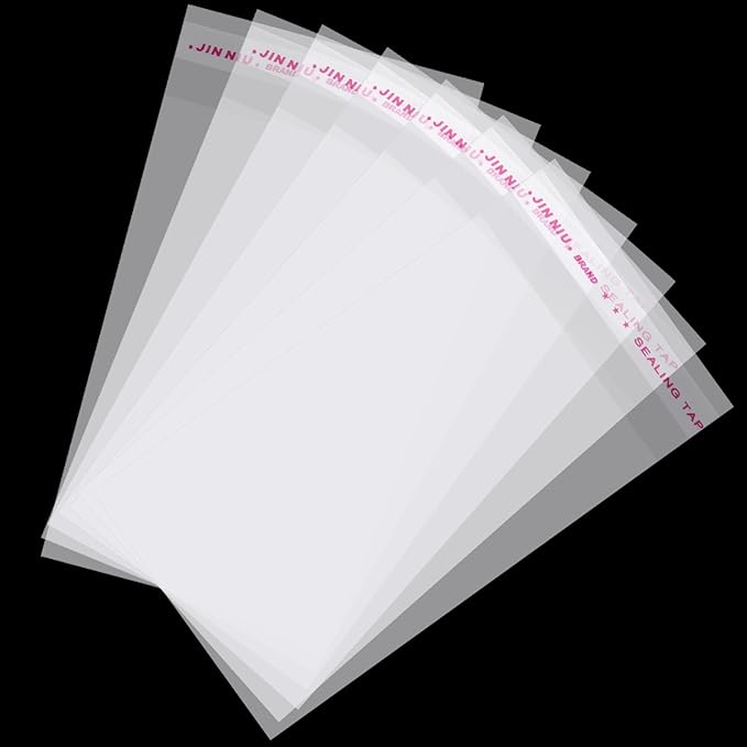 4x6 Inch 100Pcs Cookie Bags, Clear Self Sealing Cellophane Bags for Packaging, Candy and Products
