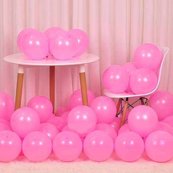 400 Pcs Pink Balloons 12 Inch Hot Pink Bulk Latex Balloon for Birthdays Weddings Party Decorations