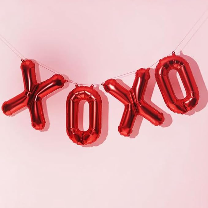 [85 PCS] 16" Red Letter Number Balloons, Happy Birthday & 2 Sets of A-Z 0-9, Foil Mylar Aluminum Hanging Alphabet for Valentine's Day Anniversary Graduation New Year eve Birthday Party Decorations