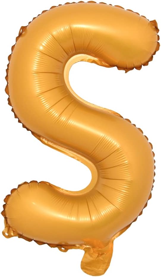 16" inch Single Orange Alphabet Letter Number Balloons Aluminum Hanging Foil Film Balloon Wedding Birthday Party Decoration Banner Air Mylar Balloons (16 Inch Orange S)