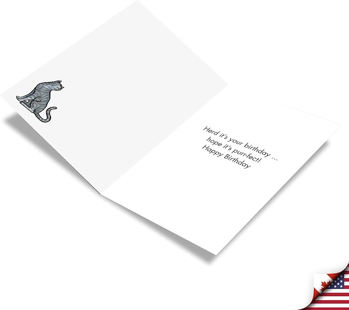 NobleWorks - 1 Funny Cartoon Birthday Greeting Card - Comic Humor, Happy Birthdays Celebration Card - Herd Anything C9285BDG