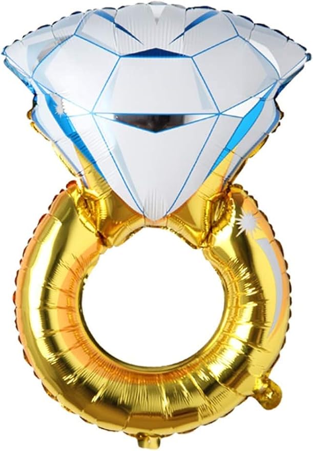 SHUNTAI Gold Engagement Party Decorations Ring Balloons Gold 16 inch Miss to Mrs Letter Balloons Banner Kit Engagement Aluminum Balloon for Wedding Bridal Shower Party Decor