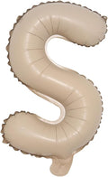 16 inch Caramel Foil Letter Alphabet number Balloon Happy Birthday Party Balloons Wedding Decoration Kids Toys Baby Shower Air Balloon (16 inch Caramel S)