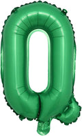 16 inch Green Alphabet Letter and Number Balloons Set Package, Aluminum Hanging Foil Film Banner Mylar Balloon for Birthday Party Decoration Custom Word (A-Z, 0-9) (16 inch Green Q)