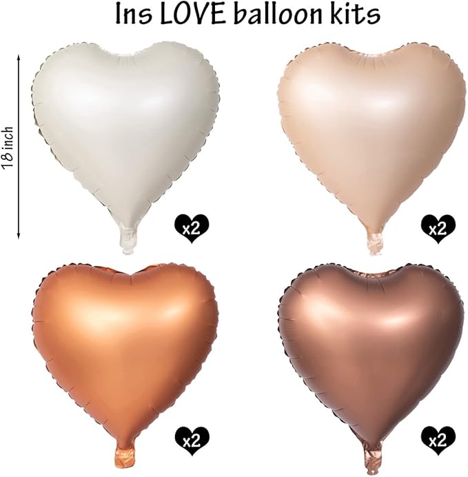 18 Inch Heart Balloons Foil Mylar Helium Balloons for Birthday Party Wedding Decorations Valentines Day Engagement Celebration Holiday Show Decorations (LOVE 8 Pcs)
