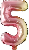 16 inch gradient rainbow number balloons unicorn party foil balloon baby shower 1 birthday party decorations kids numbers Air ball (16 Inch Rainbow 5)