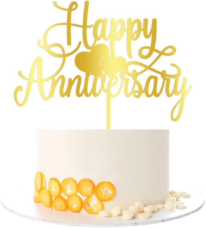 Kaoenla Happy Anniversary Cake Topper - Company Anniversary,Wedding Wedding Anniversary,Birthday Party Selected Decoration Supplies