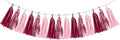 Rose-Gold Pink Burgundy Party Decorations - 15Pcs Tissue Paper Tassel Garland Birthday Decorations Valentines Day Decorations Baby Girl Shower Women Bridal Wedding Engagement Bachelorette HongTongTong