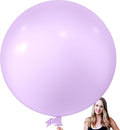 KALOR 36 Inch Giant Pastel Purple Balloons, 6 Pack Large Round Pastel Purple Latex Balloons for Anniversary, Birthday, Christmas, Wedding, Baby Shower Party Decorations