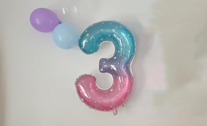 Number 6 Balloon 40 Inch, 6 7 Six Seven Birthday Decorations, 6th Birthday Balloon for Boy Girl, Pink Purple Blue 16 60 61 65 Balloons Party Wedding Events Decorations