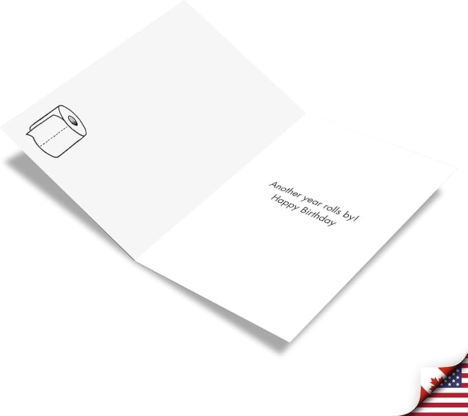 NobleWorks Funny Cartoon Birthday Greeting Card for Men and Women with 5 x 7 Inch Envelope (1 Card) Bday Welcome Mat C9283BDG