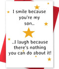Unique Birthday Card for My Son,Special Birthday Gifts for Son from Mom and Dad, Joke Son's Birthday Gift for Stepson