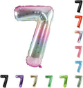 40 Inch Large Foil Helium Number Balloon Birthday Wedding Party 0-9 (Pastel, 7)