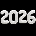 TONIFUL 2026 White Foil Number Balloons 16 Inch White Number Banner 2026 Graduation Aluminum Foil Mylar Balloons for New Year Eve Christmas Anniversary Party Supplies