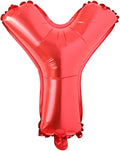 16" inch Single Red Alphabet Letter number Balloons Aluminum Hanging Foil Film Balloon Wedding Birthday party decoration banner Air Mylar Balloons (16 inch Red Y)