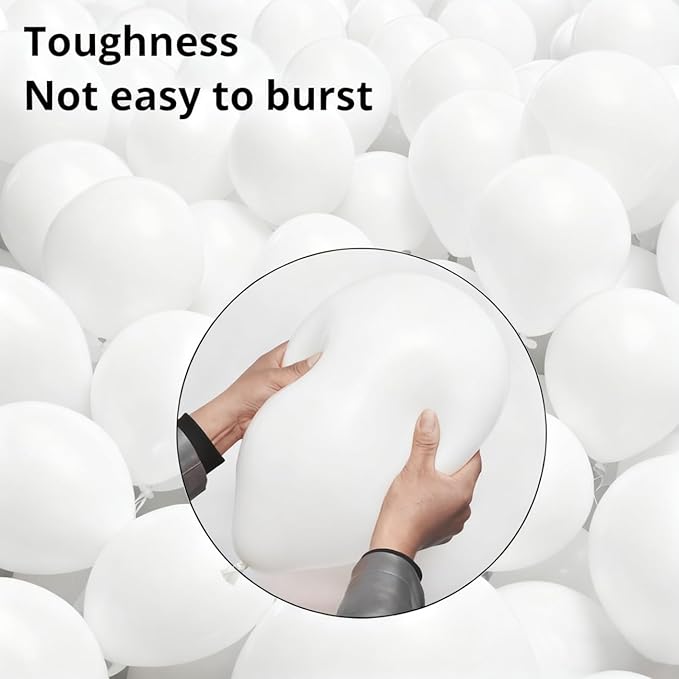 450 Pack White Balloons 12 Inch White Latex Balloon bulk - for Birthdays, Weddings, Baby Showers, Christmas, New Year & All Party Events