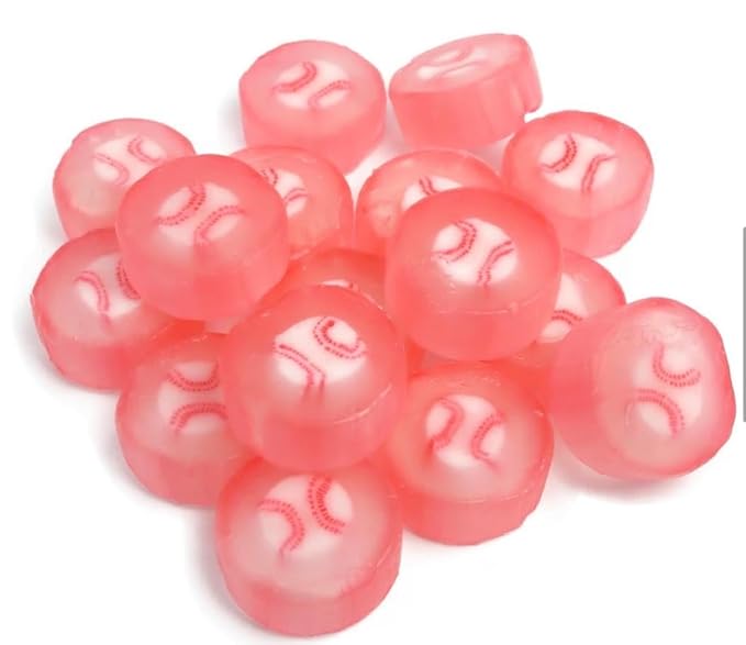 Baseball Candy Team Party Favor Bulk Pack – 110+ Individually Wrapped Ball Shaped Hard Candy Strawberry Flavor Game Day Snacks, Goodie Bag Fillers, Sports Birthday Treats