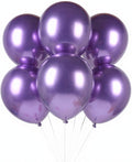 50 Pcs 12 Inch Metallic Purple Balloons, Chrome Purple Latex Balloons for Party Decorations, Shiny Bright Purple Balloons for Girls Birthday, Wedding, Baby Shower, Lavender Theme Party