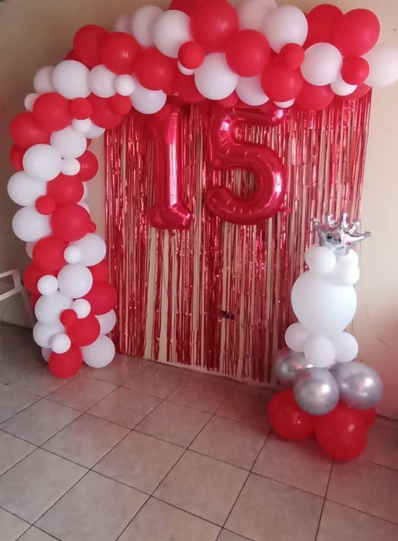 Red Number 5 Balloon 40 Inch, 5 Balloon Number, 5th Birthday Decorations, Red Party Supplies for Boys Girls