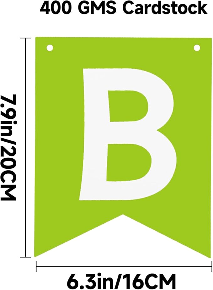 Green Happy Birthday Banner Birthday Party Banner NO DIY Happy Birthday Sign Birthday Pre-Strung Hanging Decoration for Women Men Girl Boy Party Supplies (Green)