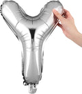 Restaurantware-Balloonify 16 Inch Letter Balloon, 1 Alphabet Party Balloon - Letter Y, Self-Sealing, Silver Foil Mylar Finish, Hanging Loop, Decoration For Birthday, Wedding, Or Graduation