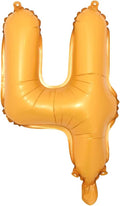16" inch Single Orange Alphabet Letter Number Balloons Aluminum Hanging Foil Film Balloon Wedding Birthday Party Decoration Banner Air Mylar Balloons (16 Inch Orange 4)
