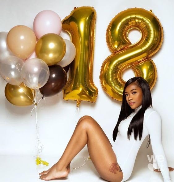 Gold Number 0 Balloon 40 Inch, 0 Balloon Number for 10th 20th 30th 40th 50th 60th Birthday Decorations, Gold Party Supplies