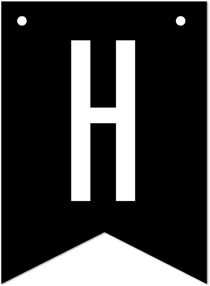 Andaz Press Personalized Hanging Pennant Banner Party Decorations, Black, White, Happy 4th Birthday Olivia, 1-Pack, Approx. 5-Feet, Custom Name and Number, Race Car Chess Theme Party Decor