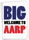 NobleWorks - 50th Milestone Birthday Greeting Card with 5 x 7 Inch Envelope (1 Card) Bday Welcome to AARP 4869Z