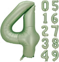 Number 4 Balloon, Large number balloons 40 inch, 4th Birthday Party Decorations 4 Year Old Birthday Sign Decor, Sage Green