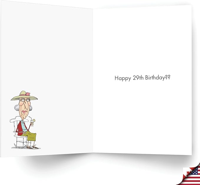 NobleWorks Funny Birthday Greeting Card with 5 x 7 Inch Envelope (1 Card) Bday Changed Age C11086BDG
