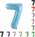 40 Inch Large Foil Helium Number Balloon Birthday Wedding Party 0-9 (Baby Blue, 7)