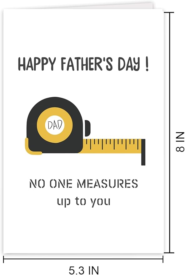 UUEFKTN Funny Father's Day Card for Dad, Cute Fathers Day Card Gift for Him, Ideal Fathers Day Gift From Daughter Son, Happy Father's Day Card Gift for Dad Father Stepfather Grandpa